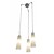 Hanging lamp glass white motif E27x3 380mm diameter