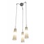 Fantasia Gylia pendant light in glass with white motif, 3x E27 (bulbs excl.), 380mm diameter, 1000mm height, IP20