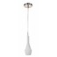 Fantasia Botelo hanglamp glas fles mat E27 fitting, 1200mm hoog, nikkel/melkwit, lamp niet inbegrepen