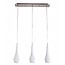 Fantasia Botelo hanglamp met glazen flessenkap in mat nikkel/melkwit, 3x E27 fitting, 600 mm lang, 1200 mm hoog, IP20