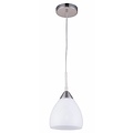 Fantasia Ninis glass pendant lamp, dome-shaped, grey/nickel, E27 fitting (bulb excl.), 160mm diameter, 1200mm height