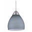 Fantasia Ninis glass pendant lamp, dome-shaped, grey/nickel, E27 fitting (bulb excl.), 160mm diameter, 1200mm height