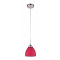 Lampe suspendue verre blanc, gris, rouge, violet E27 diamètre 160mm