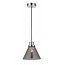 Hanging lamp glass smoked conical E27 200mm diameter