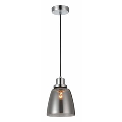 Hanging lamp glass smoked E27 200mm diameter