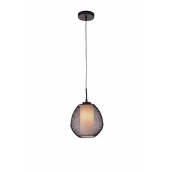 Lampe suspendue poire noir et blanc 1xE27