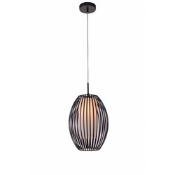 Fantasia Muna suspension ovale noir-blanc E27 250mm