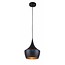 Fantasia KAYA pendant light in black-gold steel, conical shape, E27 socket (bulb not included), Ø250mm x 1200mm high, IP20