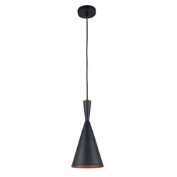 Lampe à suspension design conique noir-or 1xE27 diamètre 185mm