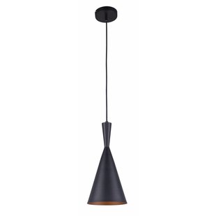 Fantasia OSHA hanglamp conisch zwart-goud 1x E27 185mm