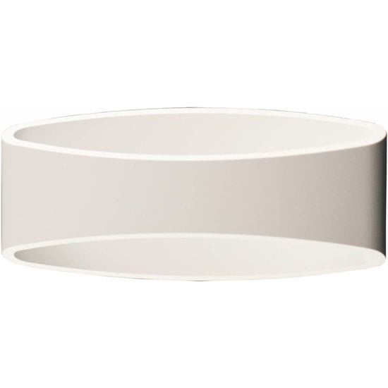Fantasia Fantasia Myra aplique de pared, forma ovalada blanca con aluminio, LED integrado 5W, 175mm de ancho
