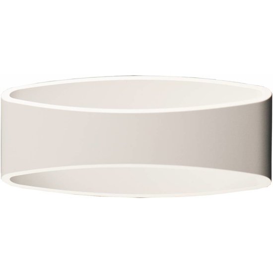 Fantasia Myra Wandleuchte in grau (Aluminium), ovale Form mit Licht nach oben und unten, LED 5W, 410 Lumen, 175mm breit