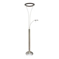 Fantasia Ceres lampadaire avec liseuse en blanc-chrome, LED dimmable 30W + 6W, 3050 + 600 lumens, 3000K blanc chaud