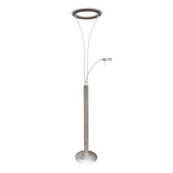 Fantasia Ceres Stehlampe LED weiß-chrom dimmbar 30W+6W