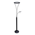 Fantasia Ceres Stehlampe mit Leselampe in weiß-chrom, dimmbare LED 30W + 6W, 3050 + 600 Lumen, 3000K warmweiß