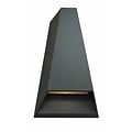 Fantasia Axo aplique de exterior en plata, aluminio y vidrio, IP54 resistente al agua, LED 2x3W, 2x160 lúmenes, 3000K blanco cálido