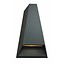 Fantasia Axo aplique de exterior, aluminio/vidrio, blanco, IP54, 2x3W LED, 3000K blanco cálido, 320 lúmenes, 109x173x63mm