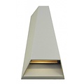 Fantasia Axo applique d'extérieur, aluminium/verre, blanc, IP54, 2x3W LED, 3000K blanc chaud, 320 lumens, 109x173x63mm