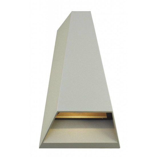 Fantasia Axo outdoor wall lamp, aluminum/glass, white, IP54, 2x3W LED, 3000K warm white, 320 lumens, 109x173x63mm