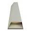 Fantasia Axo aplique exterior LED blanco, aluminio/vidrio, IP54, 2x módulo LED 3W, 3000K blanco cálido, 320 lúmenes, 109x173x63mm