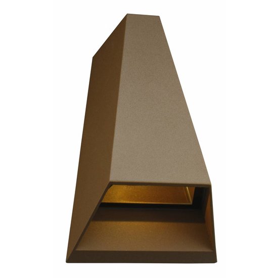 Fantasia Axo wandlamp buiten LED wit, aluminium/glas, IP54, 2x3W, 3000K warm wit, 320 lumen, 109x173x63mm