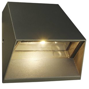 Aplique de exterior LED 6W grafito/blanco/plata/óxido IP54 125mm de altura