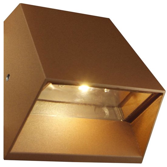 Fantasia TRIUM outdoor wall light LED 6W, 480 lumen, 3000K warm white, rust, IP54, 125 x 125 x 63.5 mm, aluminum/plexi