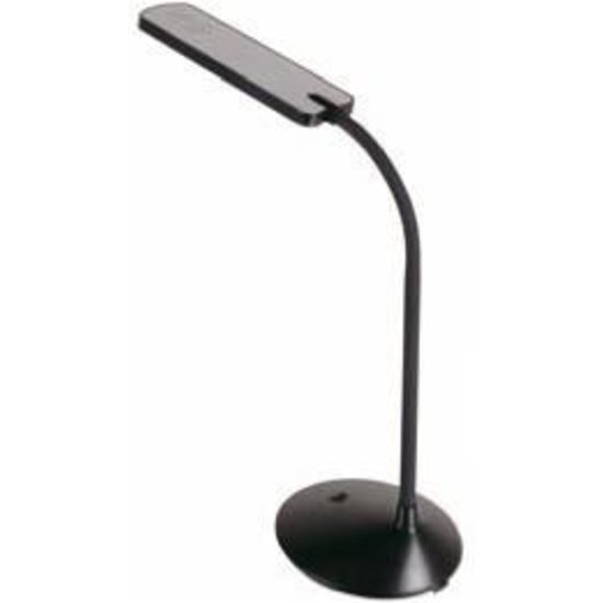 Fantasia Run bureaulamp met plooibare arm in zwart, geïntegreerde LED 6W, 400 lumen, 3000K warm wit, hoogte 410mm