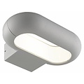 Outdoor wall lamp LED oval 5W silver or graphite IP54 220mm wide