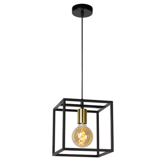 LUCIDE LUCIDE RUBEN - Stylish Black Pendant Light for Indoor Use
