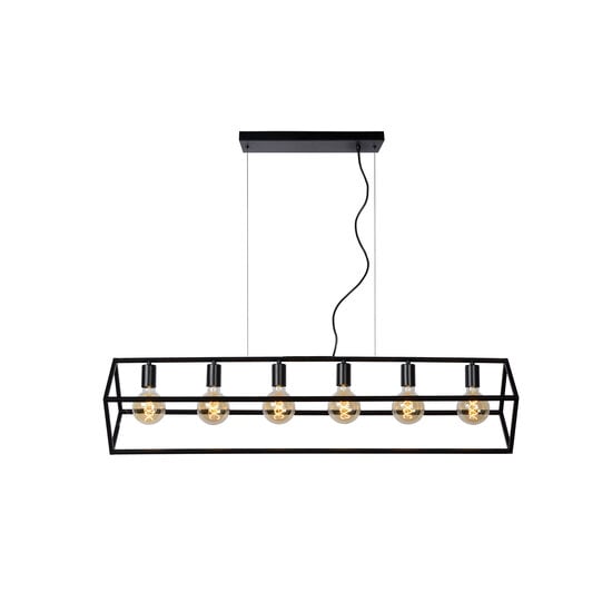 LUCIDE LUCIDE FABIAN - Stylish Black Pendant Light with 6xE27 Sockets