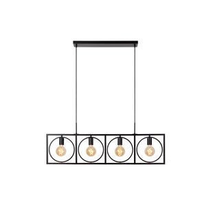 LUCIDE SUUS - Pendant Light - 4xE27 - Black