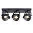 LUCIDE LUCIDE CICLETA - Modern Ceiling Spot with 3xGU10 in Black