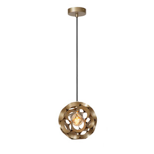 LUCIDE HANNELORE - Lámpara Colgante - Ø 30 cm - 1xE27 - Oro Mate / Latón