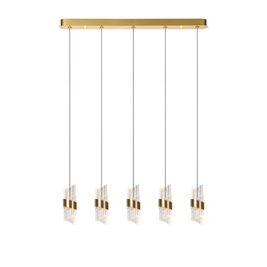 LUCIDE LUCIDE KLIGANDE - Elegante Dimbare Hanglamp in Mat Goud