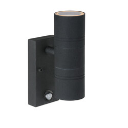 LUCIDE ARNE-LED IR - Aplique Exterior - Ø 6,3 cm - LED - GU10 - 2x5W 2700K - Negro