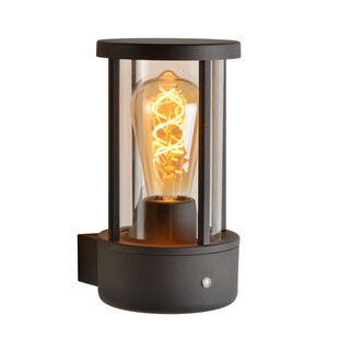 LUCIDE LORI - Wandlamp Buiten - Ø 12 cm - 1xE27 - IP44 - Antraciet