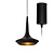 Indigo Pendant light black with gold interior
