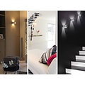 Indigo Kava wandlamp LED vierkant wit, 5W geïntegreerde LED, 500 lumen, 3000K warm wit, up/down licht, 100x100x70mm