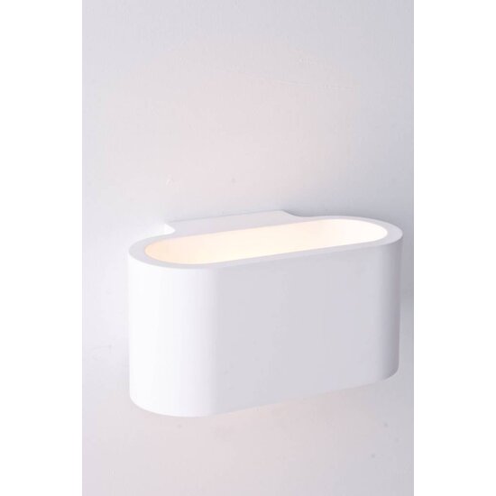 Indigo (Rexel) Wall light plaster oval up down 180mm wide with G9 - Perfect for modern interiors