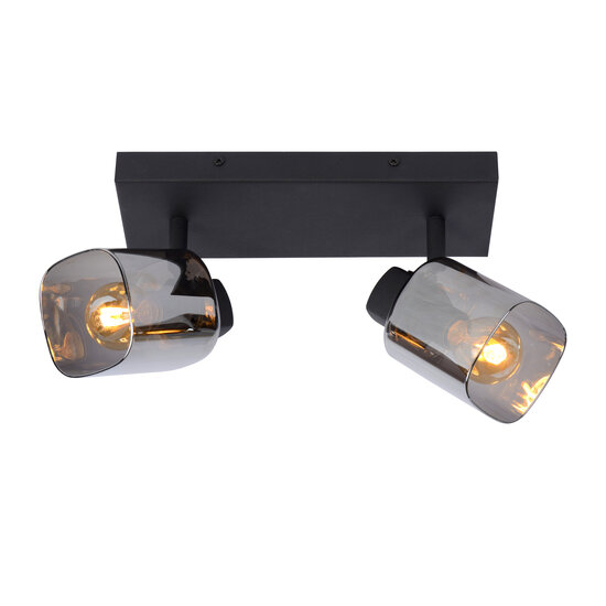 LUCIDE LUCIDE ALION - Spot Plafonnier - 2xE14 - Noir - Éclairage parfait pour chaque pièce