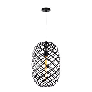 LUCIDE WOLFRAM - Lámpara Colgante - Ø 32 cm - 1xE27 - Negra