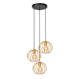 LUCIDE DANZA - Pendelleuchte - Ø 50 cm - 3xE27 - Matt Gold / Messing