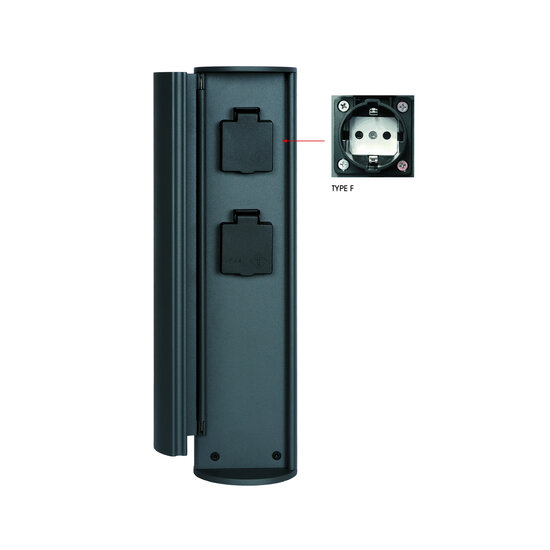 LUCIDE LUCIDE POWERPOINT - Outdoor Socket Column for Safe Outdoor Use