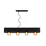 LUCIDE LUCIDE SURTUS - Stijlvolle Hanglamp met 4xE27 Fitting in Zwart