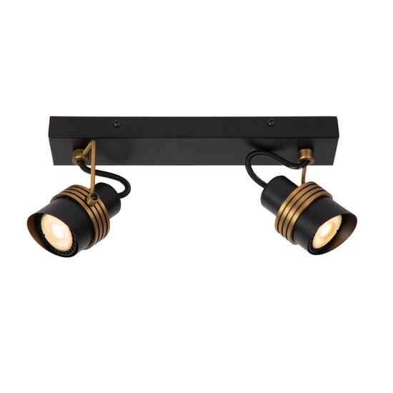 LUCIDE LUCIDE TUNDRAN - Modern Ceiling Spot with 2xGU10 in Black