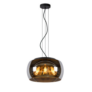 LUCIDE OLIVIA - Pendant Lamp - Ø 40 cm - 3xE27 - Fumé
