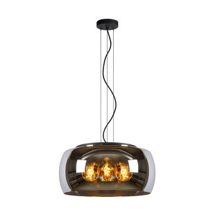 LUCIDE OLIVIA - Pendelleuchte - Ø 50 cm - 3xE27 - Fumé