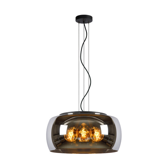 LUCIDE LUCIDE OLIVIA - Pendant Lamp - Ø 50 cm - 3xE27 - Fumé - Perfect ambient lighting for any space