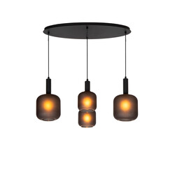 LUCIDE ELOISE - Lámpara Colgante - 4xE27 - Negra